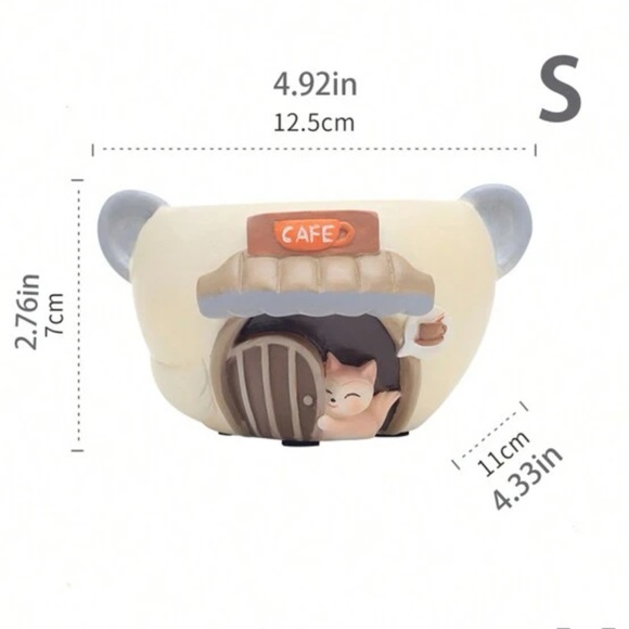 🌿 1 pc Creative Cartoon Cute Pet Shaped Resin Flower Pot 🪴 - Picture 6 of 7